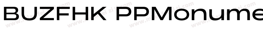 BUZFHK PPMonumentExtended Bold字体转换